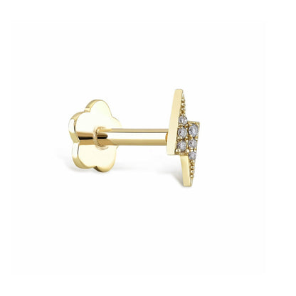 Diamond Bolt Gold Piercing