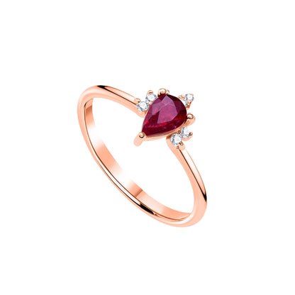 Teardrop Ruby Ring