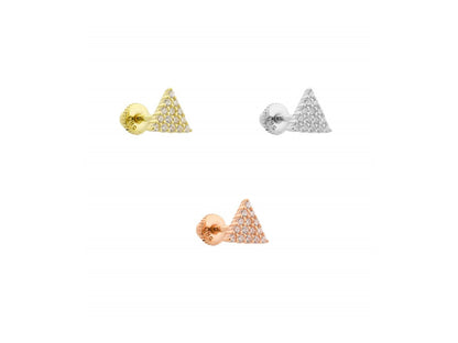 Triangle Stud Gold Piercing