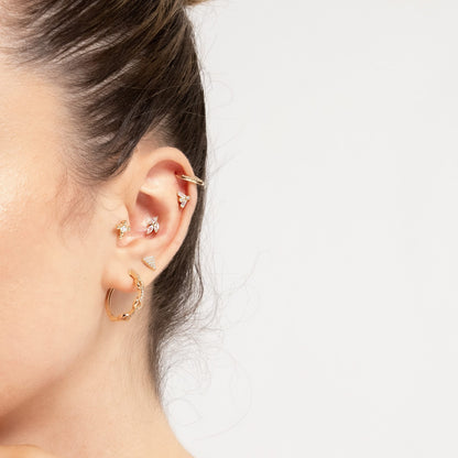 Triangle Stud Gold Piercing