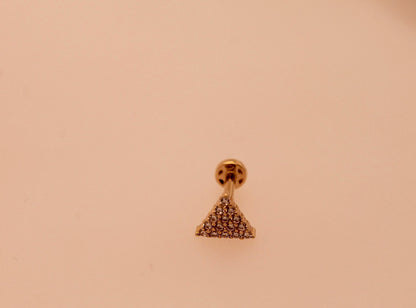 Triangle Stud Gold Piercing