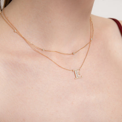 Letter Diamond Necklace