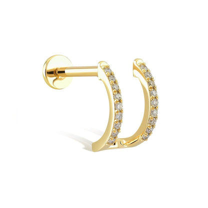 Diamond Cuff Gold Piercing